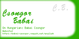 csongor babai business card